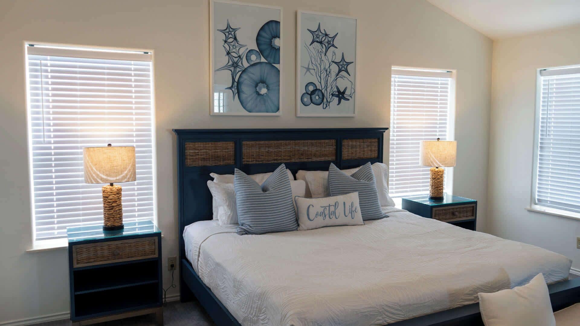 House, Multiple Beds, Pool Access, Partial Ocean View (Tranquil Turquoise Retreat) | 3 bedrooms, individually decorated, individually furnished, bed sheets