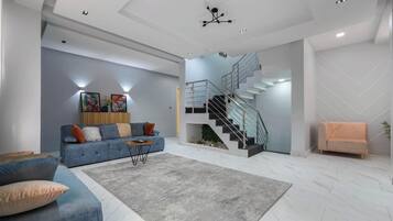 Family Apartment, Balcony, City View | Living area