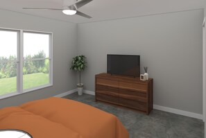 1 habitación, tabla de planchar con plancha y wifi 