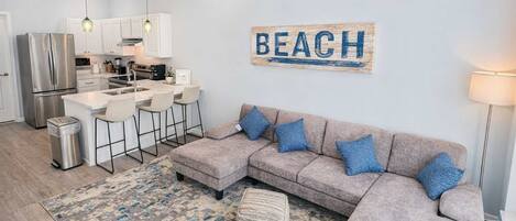 Townhome, Multiple Beds, Kitchen, Garden View (Villas de Laguna 1) | Living area