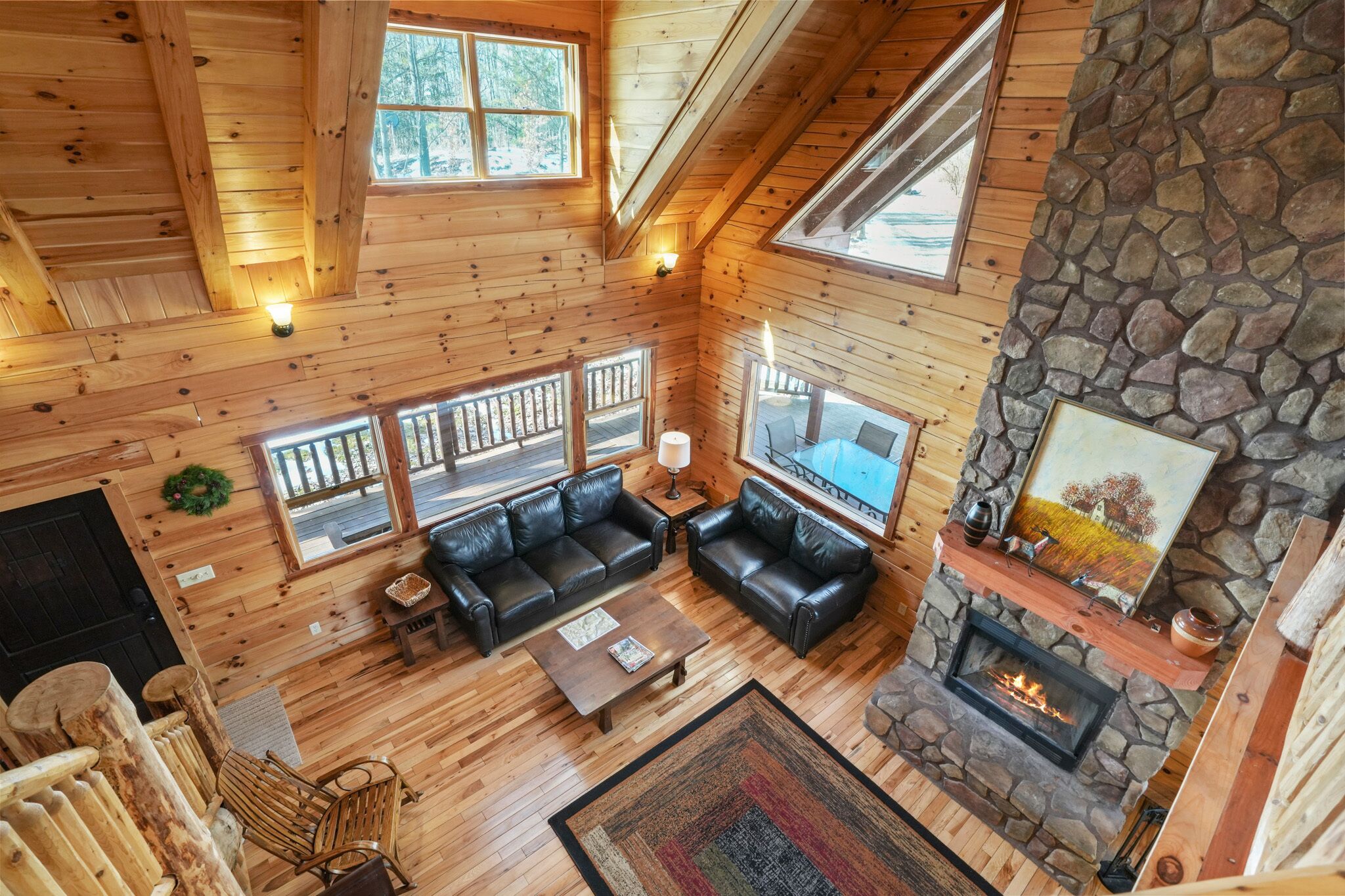 Télévision, cheminée