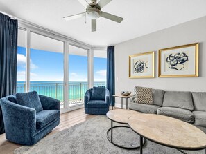 Condo, Multiple Beds (Aqua Resort 1111) | Living area - Aqua Resort 1111 (Panama City Beach)