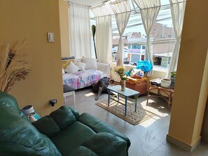 Living area - Quaint 1-bedroom apartment in surf town Punta Hermosa with WiFi access (San Miguel)