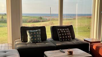 Smart TV, caminetto, libri, studio