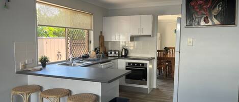 Fridge, oven, dishwasher, toaster