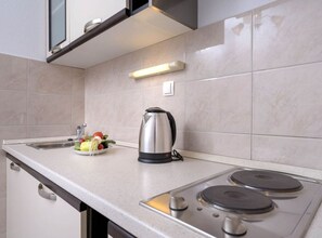 Fridge, microwave, toaster