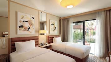 Zimmer, 2 Einzelbetten (Private Garden Room) | Zimmersafe, Verdunkelungsvorhänge, schallisolierte Zimmer