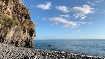 On the beach, beach towels