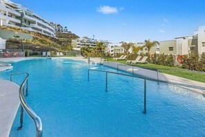 Indoor pool, a heated pool - Ipanema Luxury golf resort and spa, kingbed, large terrace, bath, open kitchen (Mijas)