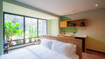 Apartamento luxo, vista para o jardim | 1 quarto, Wi-Fi de cortesia