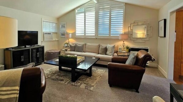 Smart TV, DVD player, books, stereo