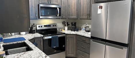 Microwave, oven, stovetop, dishwasher