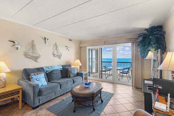TV - Sandpiper Dunes 710 | Oceanfront condo | Balcony (Ocean City)
