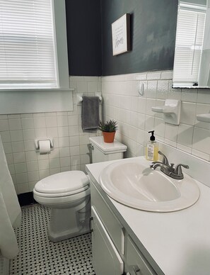 Towels, soap, toilet paper