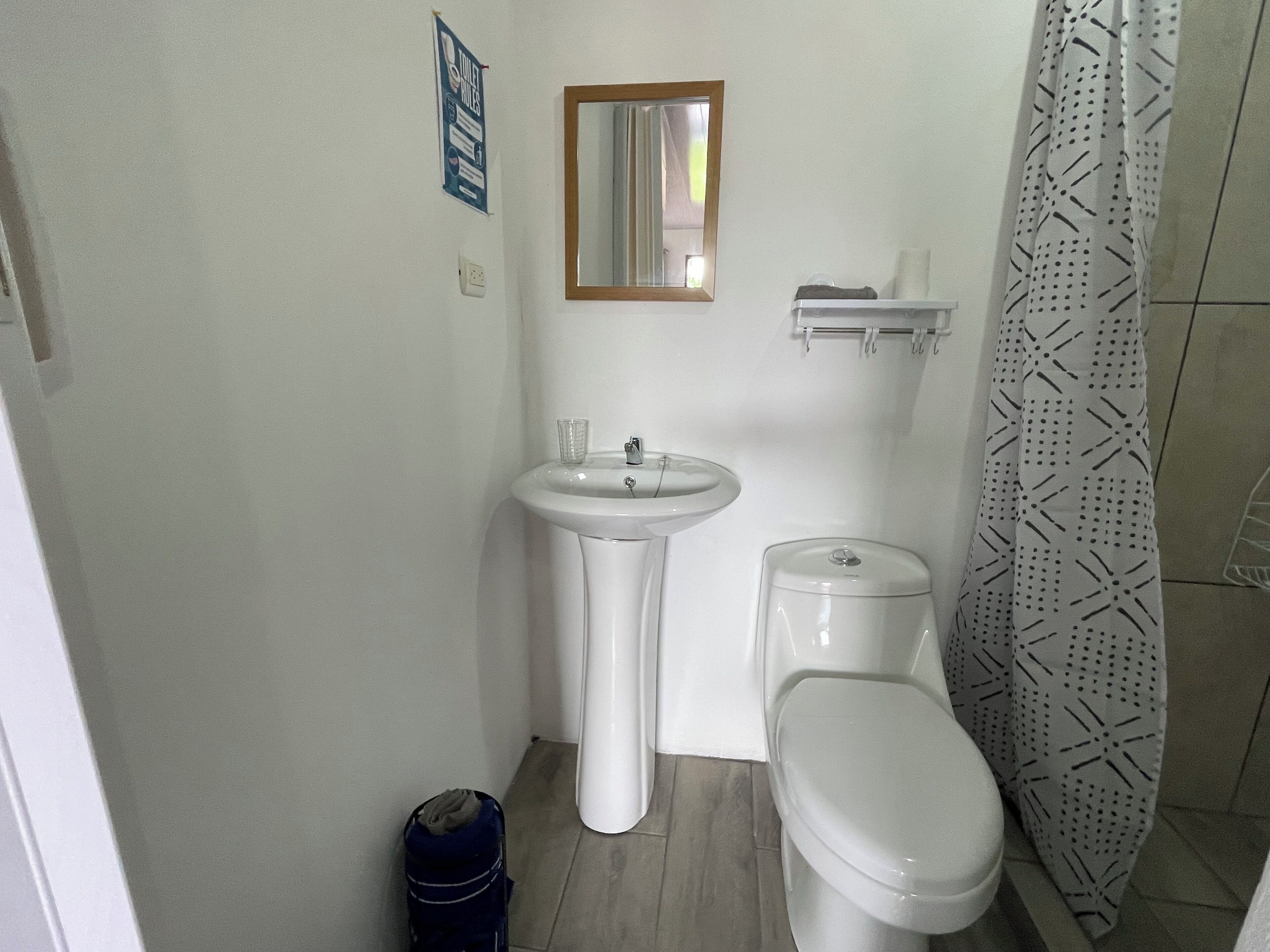 Towels, soap, toilet paper