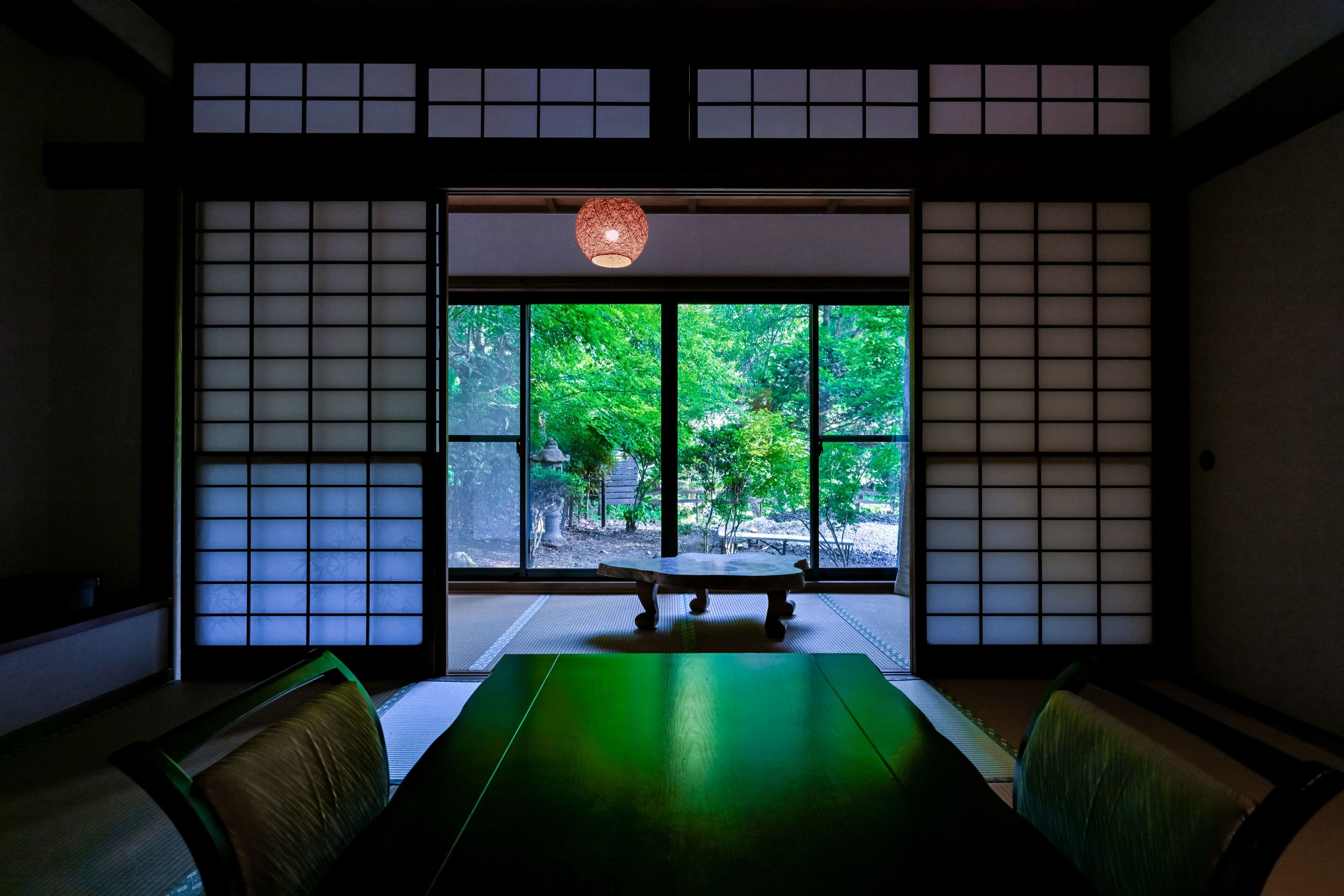 Habitación cuádruple de estilo japonés, vista al jardín | Wifi gratis 