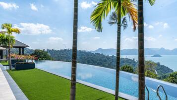 Outdoor pool, free pool cabanas, pool umbrellas