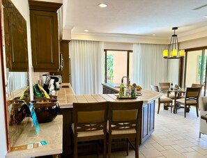 Fridge, microwave, oven, stovetop - Luxury Ocean front Villas at Danzante bay with No. 1 rated golf course. (La Danzante)