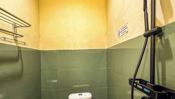 Basic Twin Room, Balcony, Garden View | Bathroom | Shower, towels, soap, toilet paper