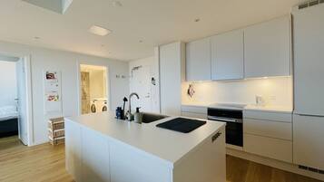 Fridge, oven, stovetop, dishwasher