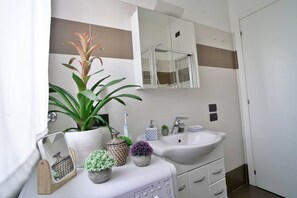 Departamento Premium, 2 habitaciones | Baño | Regadera y secadora de cabello