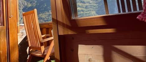 Chambre Double, balcon, vue montagne | Terrasse/Patio