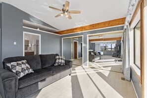 Smart TV, video games, table football, ping pong