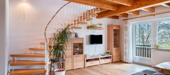 Apartment 'Berghofblick' with Shared Garden, Balcony and Wi-Fi