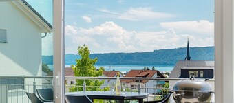 Maison de vacances Aura à l'étage supérieur avec vue sur le lac, Alpes, balcons, jardin, Wi-Fi