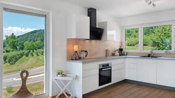 Fridge, oven, stovetop, dishwasher