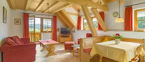 Téléviseur, table de ping-pong, chaßne audio