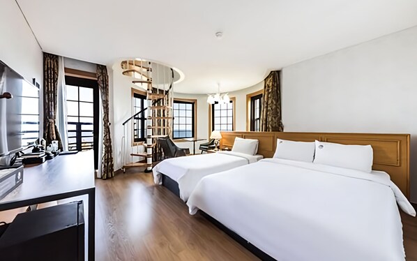 Luxury-Zweibettzimmer, Balkon, Meerblick