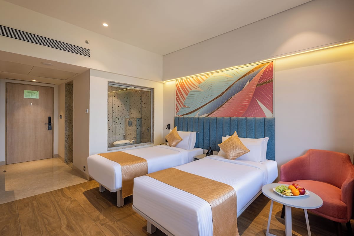 Premium Twin kamer | Een minibar, een strijkplank/strijkijzer, gratis wifi, beddengoed