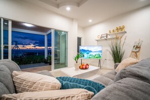 Exclusive Villa, 4 Bedrooms, Ocean View | Living area - Ocean View 4BR Pool Villa KataBB Seaview (Karon)