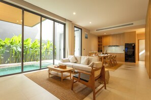 Vila superluxo, sacada, vista para o mar | Área de estar