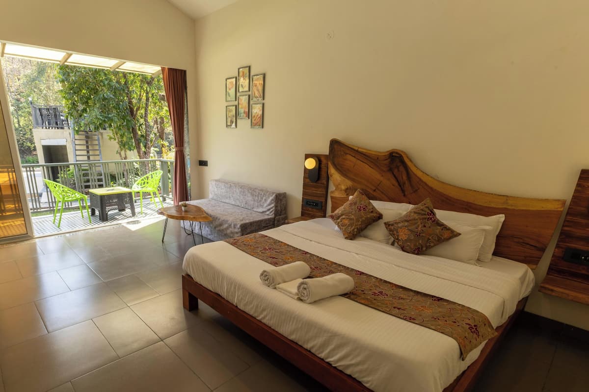 Casa de campo Deluxe, 1 cama King size, balcón, vista a la montaña | Espacio para trabajar con laptop, insonorización y wifi gratis