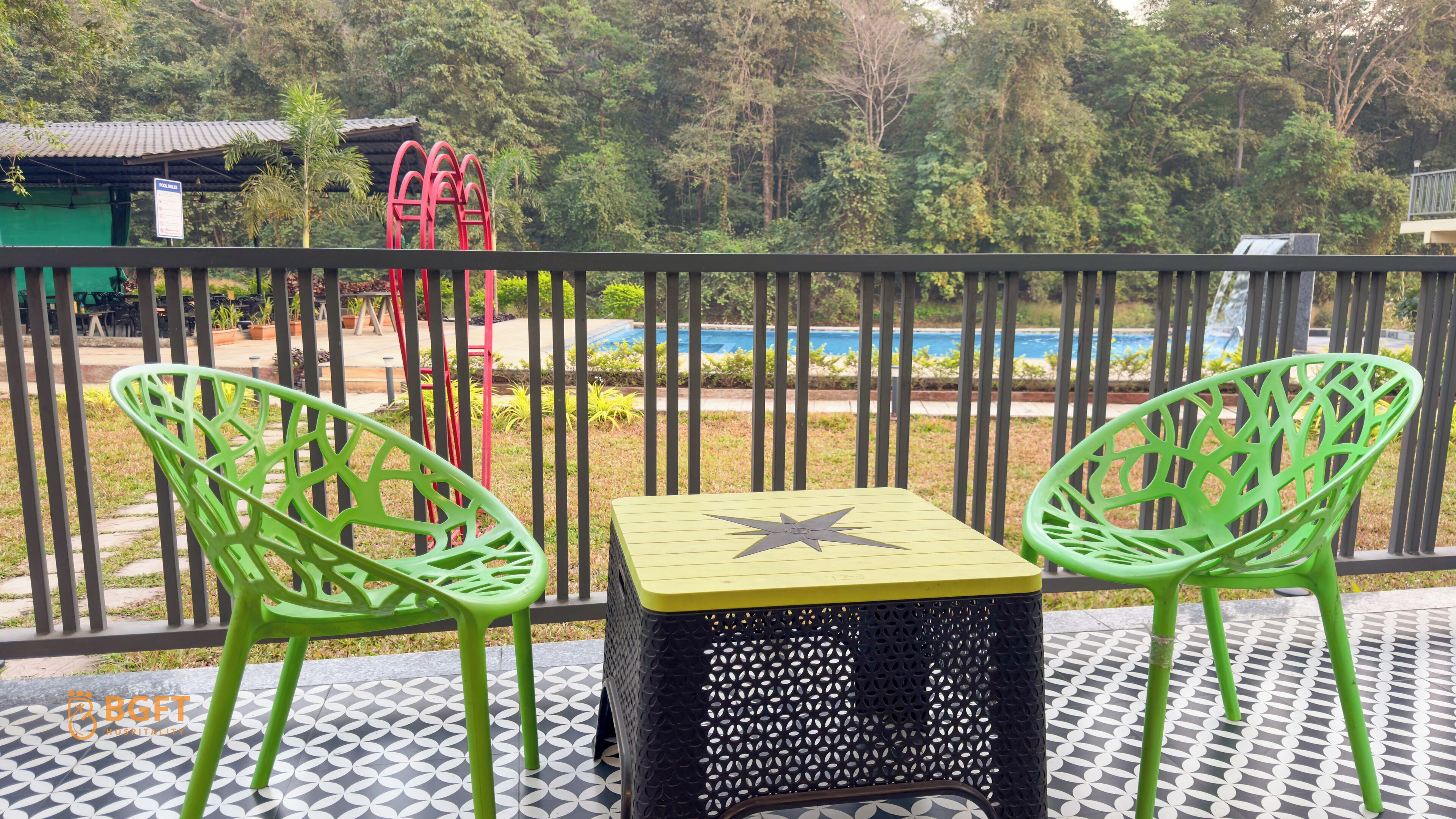 Cottage, 1 Tempat Tidur King, balkon, pemandangan gunung | Tempat makan outdoor