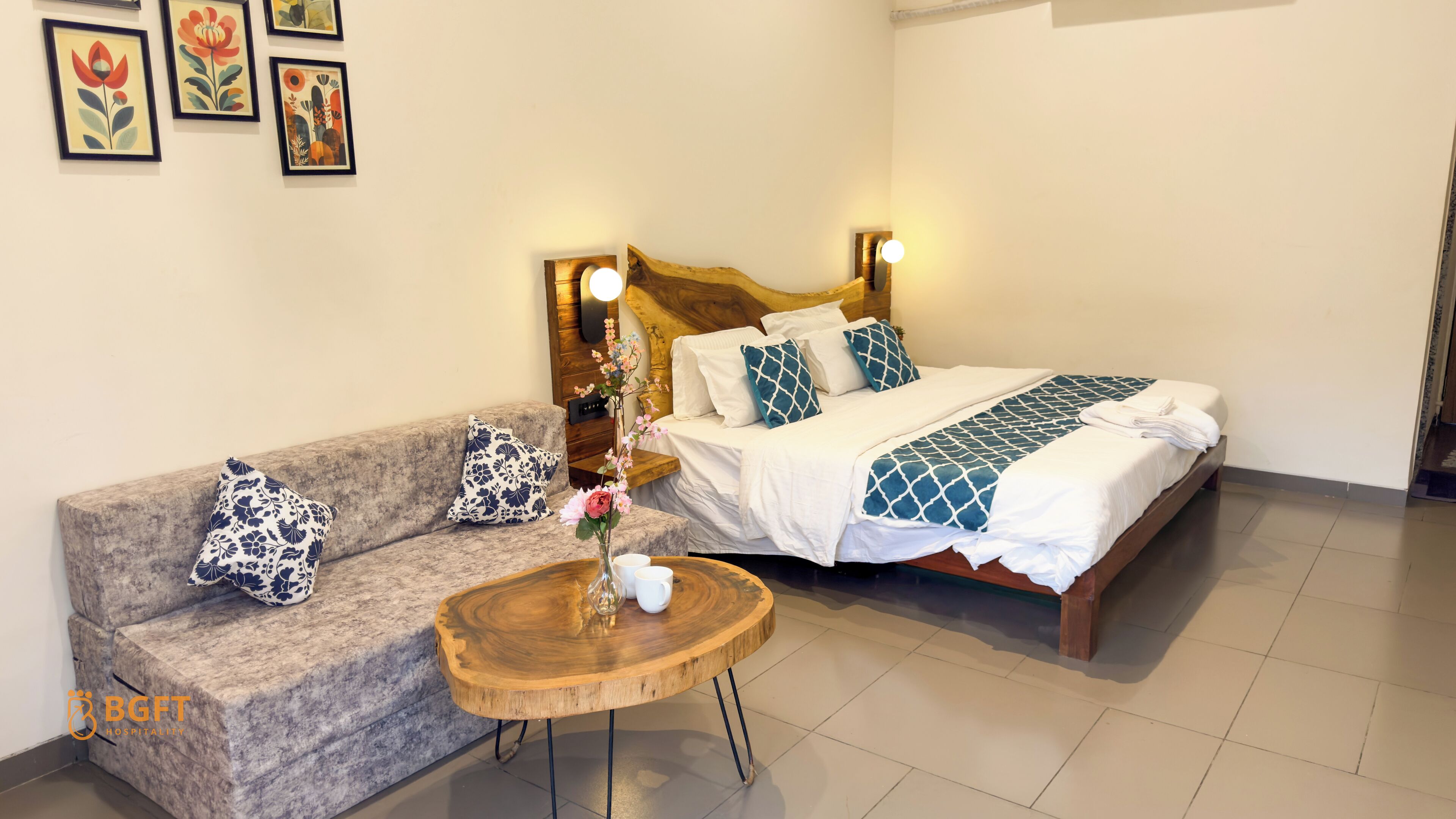 Cottage Deluks, 1 Tempat Tidur King, balkon, pemandangan gunung | Ruang kerja ramah laptop dan Wi-Fi gratis