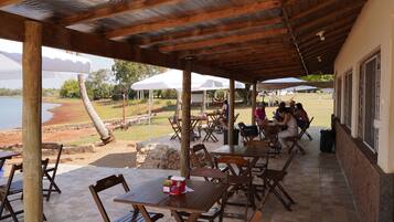 Outdoor banquet area