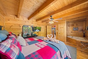 2 bedrooms, Internet, bed sheets - Wonderland Dream: Pigeon Forge Cabin w/ Game Room (Sevierville)