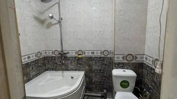 Standard Double or Twin Room, Balcony, City View | Bathroom | Combined shower/tub, hair dryer, towels, soap