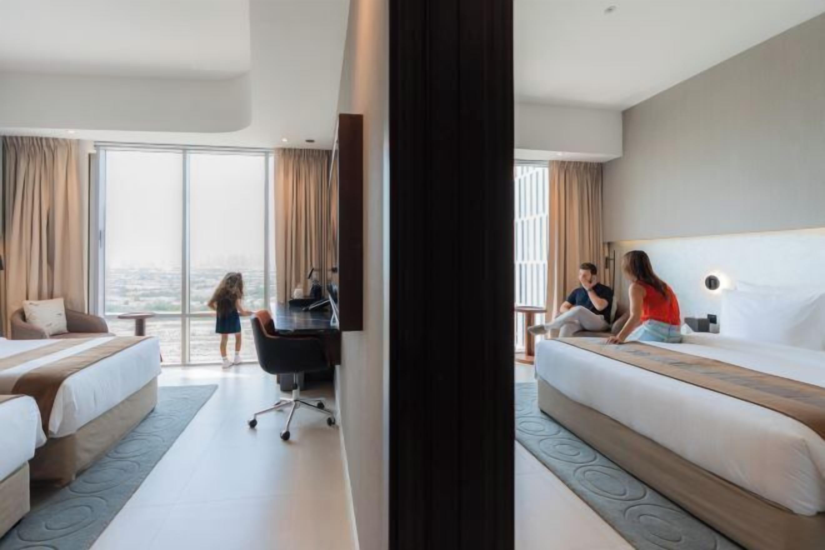 In-room safe, desk, laptop workspace, blackout curtains