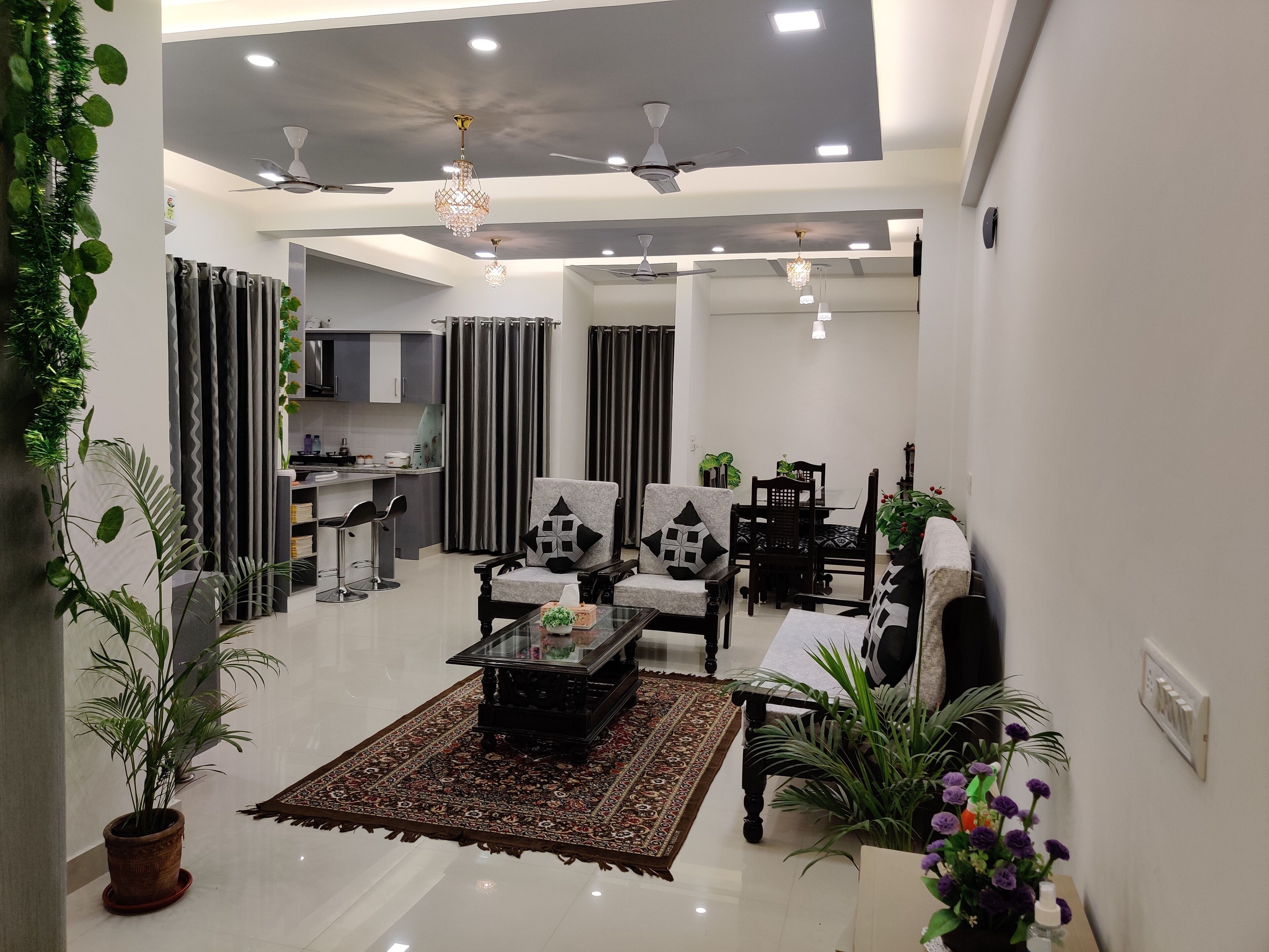 豪華雙人房, 露台, 城市景 | 客廳