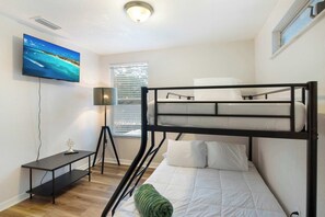 Desk, iron/ironing board, travel crib, WiFi