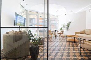 Apartment, 1 Bedroom, Accessible, Balcony | Living area - Orange Beautifful Appartement (Palanga)