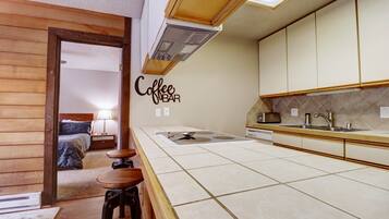 Condo, 2 Bedrooms | Private kitchen | Fridge, coffee/tea maker
