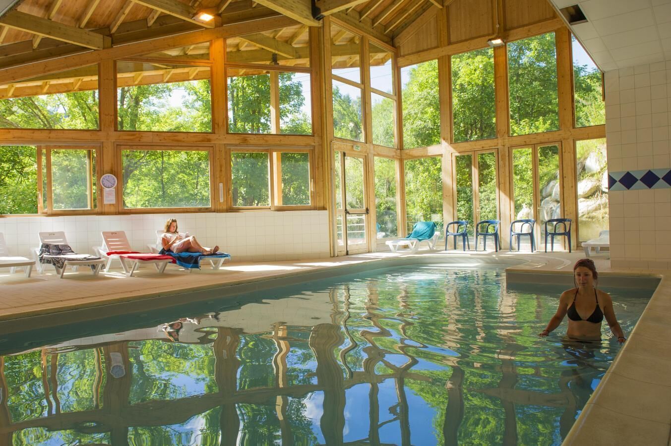 Indoor pool, a heated pool