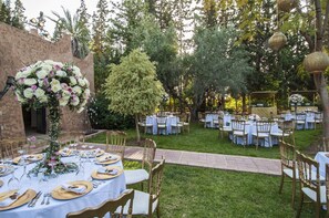 Aussenbereich für Bankette