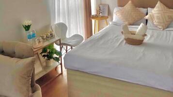 1 室のベッドルーム、WiFi、ベッドシーツ