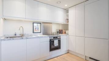 Fridge, oven, stovetop, dishwasher